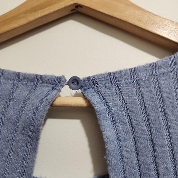 Revamped Long Sleeve Blue Dress - Picture 5 of 7